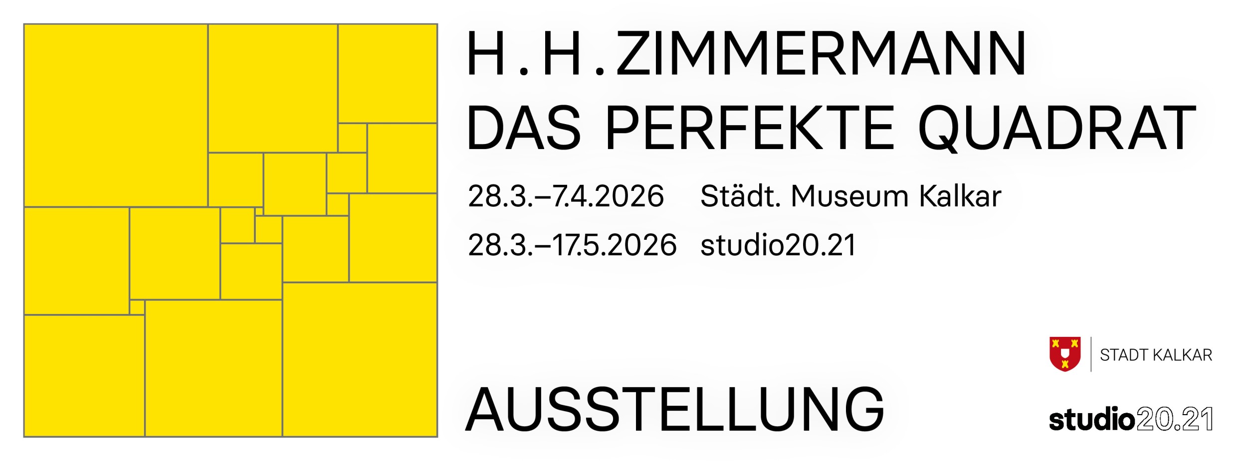 Ausstellungsmotiv H. H. Zimmermann: Das perfekte Quadrat